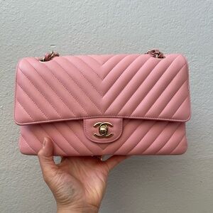 ❌SOLD❌Chanel Medium Pink Caviar Classic Flap Bag Gold Hardware